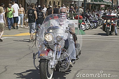 Motorcyclists driving down Main Street