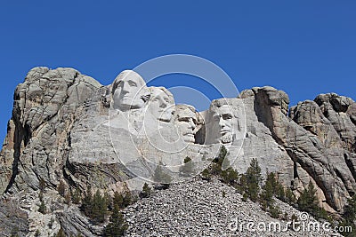 Mount Rushmore on a Blue Bird Day