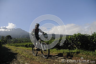 Mountain biker