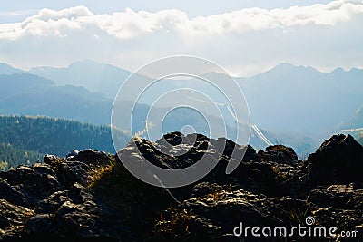 Mountain ladscape with rocks