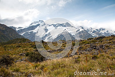 Mountain scape of Mt. Cook, New Zealand