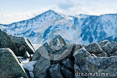 Mountain winter snowy landscape