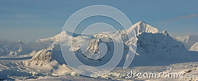 The mountains of the Antarctic winter.