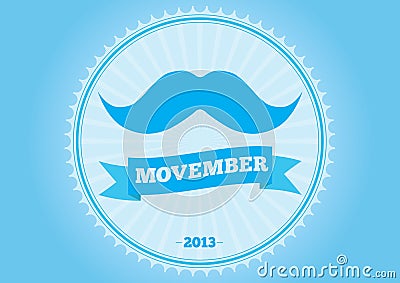 Movember mustache logo badge