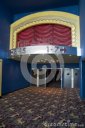 Movie theater entrance