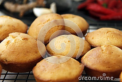 Muffins on a cooling tray