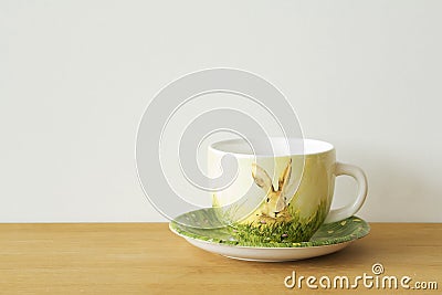 Mug/cup on wood table