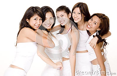 Mujeres asiáticas en #6 blanco. Mujeres asiáticas en #6 blanco.
