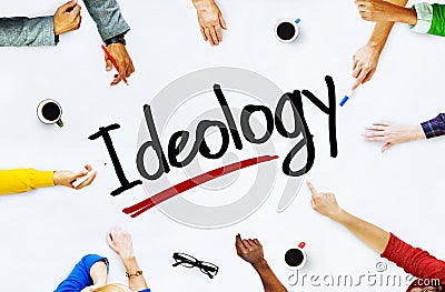 Multi-Ethnic Group of People and Ideology Concept