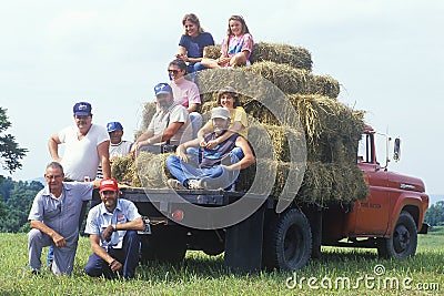 Multi generational farm family