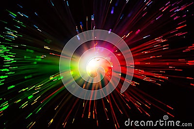 Multicolor optical fiber lighting