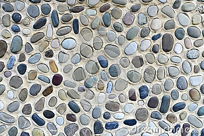 Multicolored sea pebbles background