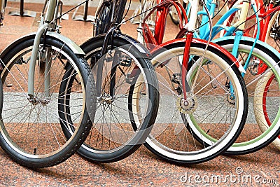 Multicolored wheel bike