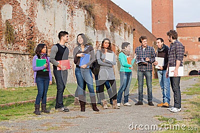 Multicultural College Students at Park