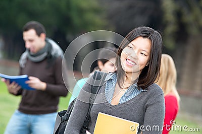 Multicultural College Students at Park