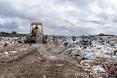 Municipal landfill for household waste