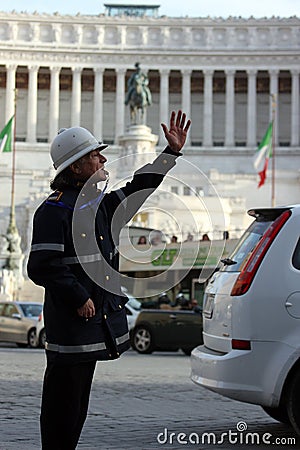 Municipal police in rome (Rome - Italy)