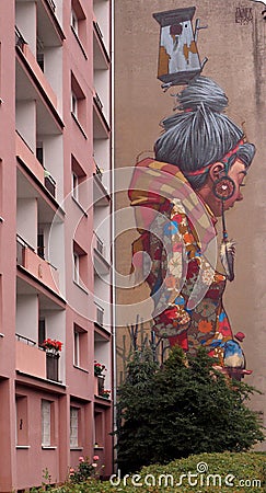 Mural a la Lodz 2.