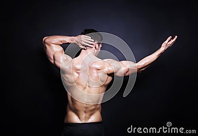 Muscular male back