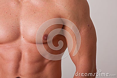 Muscular male chest