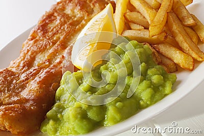 Mushy Peas with Fish and Chips