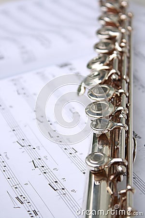 Music book and flute