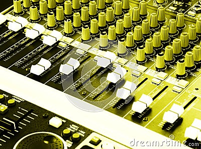 Music equalizers & mixers console of DJ