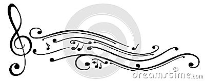Music, music notes, clef