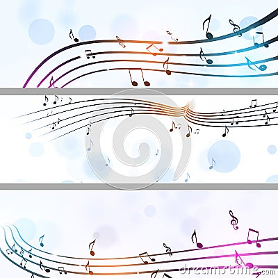 Music Notes Banners