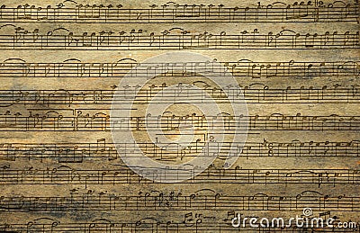 Music notes wooden texture