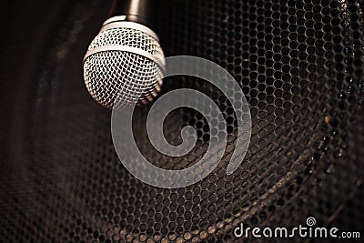 Music speaker close up