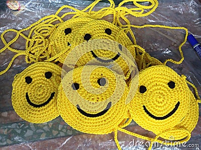 My smile knitting bag.