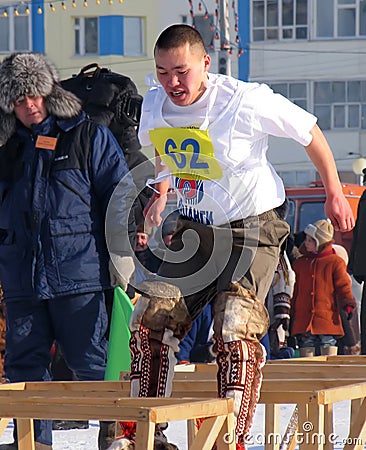 Nadym, Russia - on March 17, 2006: the national holiday - the Da