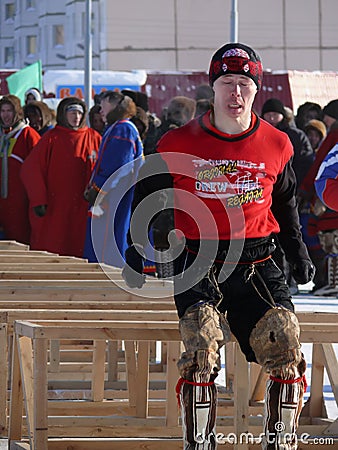 Nadym, Russia - March 15, 2008: the national holiday - the Day o