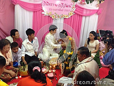 NAKORNRACHASEEMA, THAILAND-FEBRUARY 15, 2014: Marriage