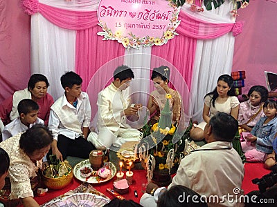 NAKORNRACHASEEMA, THAILAND-FEBRUARY 15, 2014: Marriage