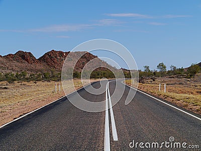 Namatjira road along the ranges