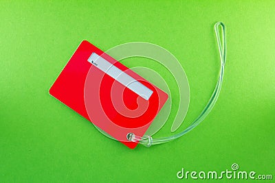 Name Tag for Luggage on green background