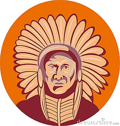 Native american indian chief