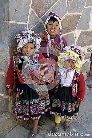 Native children of Peru