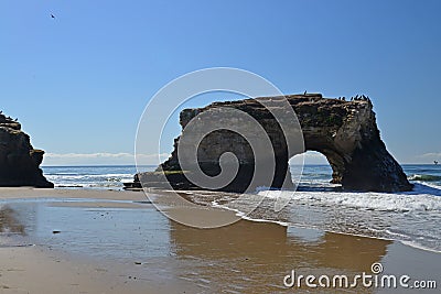 The Natura Bridge ate the Natural Bridges National Park in Santa Cruz.