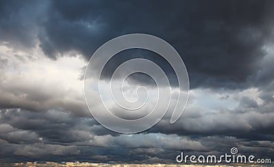 Natural background: stormy sky
