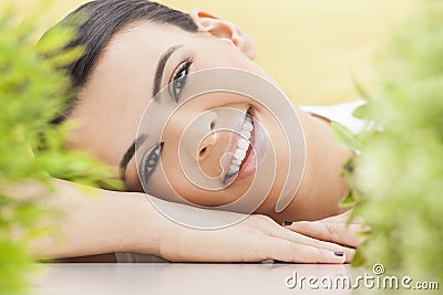 Natural Health Concept Beautiful Woman Smiling