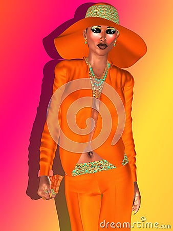 Navel orange fashion outfit