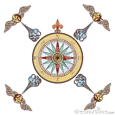 Navy compass rose