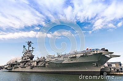 Navy ship USS Intrepid in New York