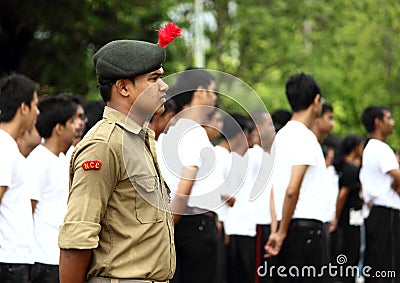 NCC Indian military man in uniform