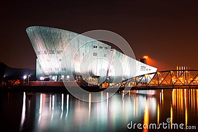 The Nemo Museum at night in Amsterdam