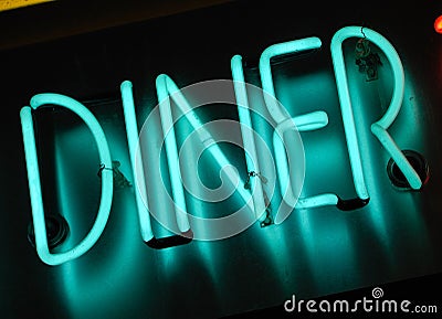 Neon diner sign