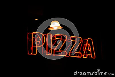 Neon Pizza Sign